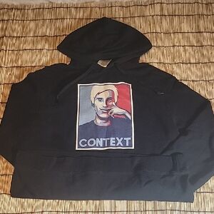 Black Pop Art Hoodie with Graphic Design